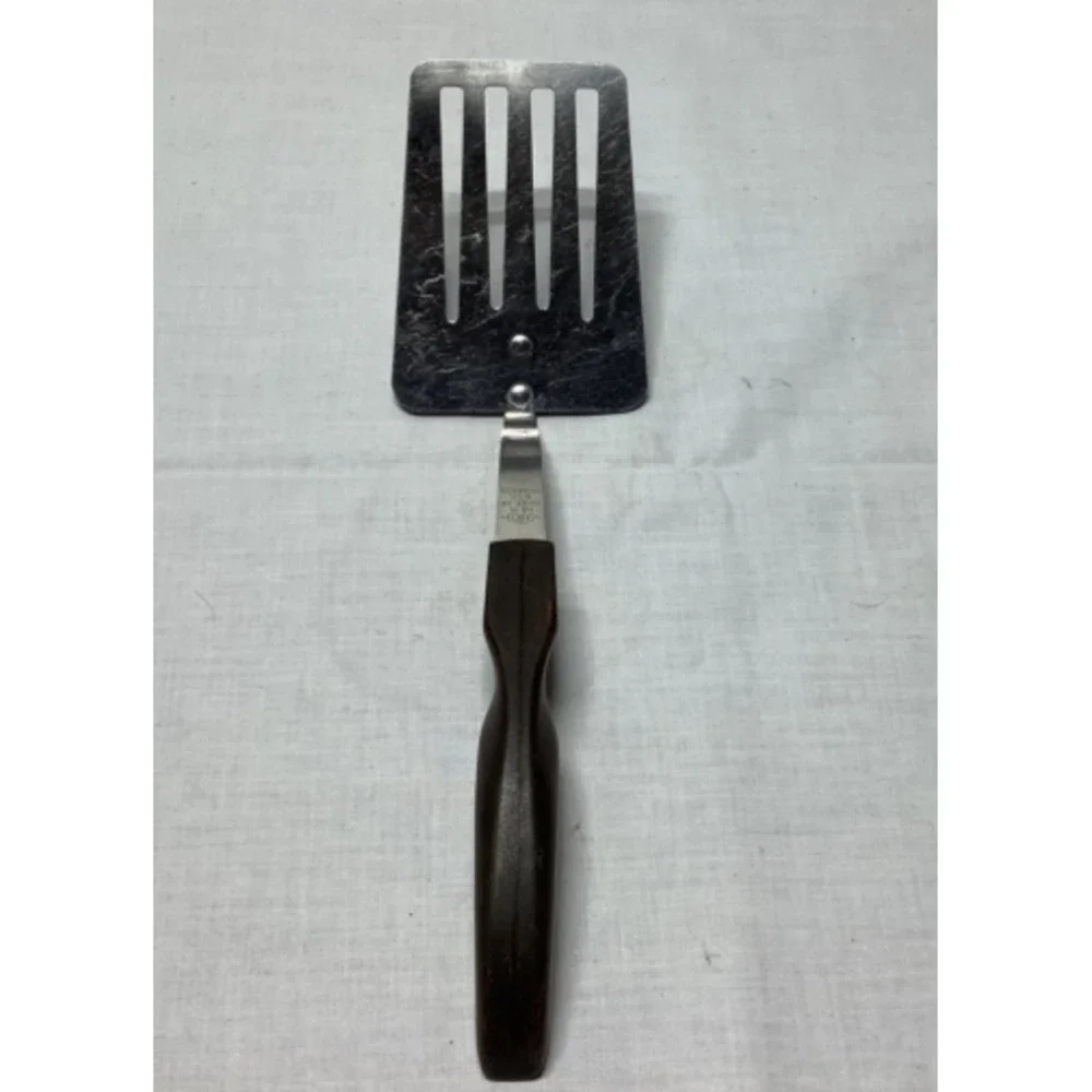 Vintage Cutco Slotted Spatula Flipper Brown Handle USA 12.5 Inch No.16